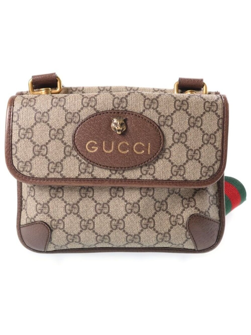Gucci GG Supreme Small Messenger Bag Brown